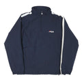 FILA Mens Navy Blue Track Jacket S Polyester Blend Zip Retro Sportswear