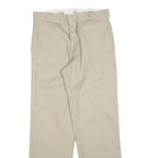 DICKIES Mens Cotton Beige Regular Straight Trousers W32 L32 Workwear Classic Fit