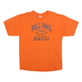 JERZEES Mens Orange Fall Ball Natll Graphic T-Shirt XL Short Sleeve Crew Neck