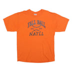 JERZEES Mens Orange Fall Ball Natll Graphic T-Shirt XL Short Sleeve Crew Neck
