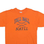JERZEES Mens Orange Fall Ball Natll Graphic T-Shirt XL Short Sleeve Crew Neck