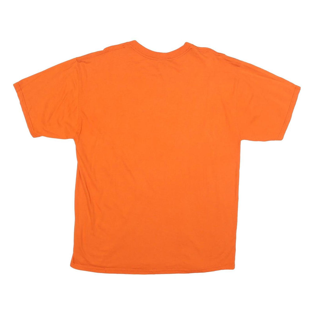 JERZEES Mens Orange Fall Ball Natll Graphic T-Shirt XL Short Sleeve Crew Neck