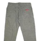 DICKIES Mens Jeans Grey Regular Straight Denim W38 L29 Workwear Utility Pants