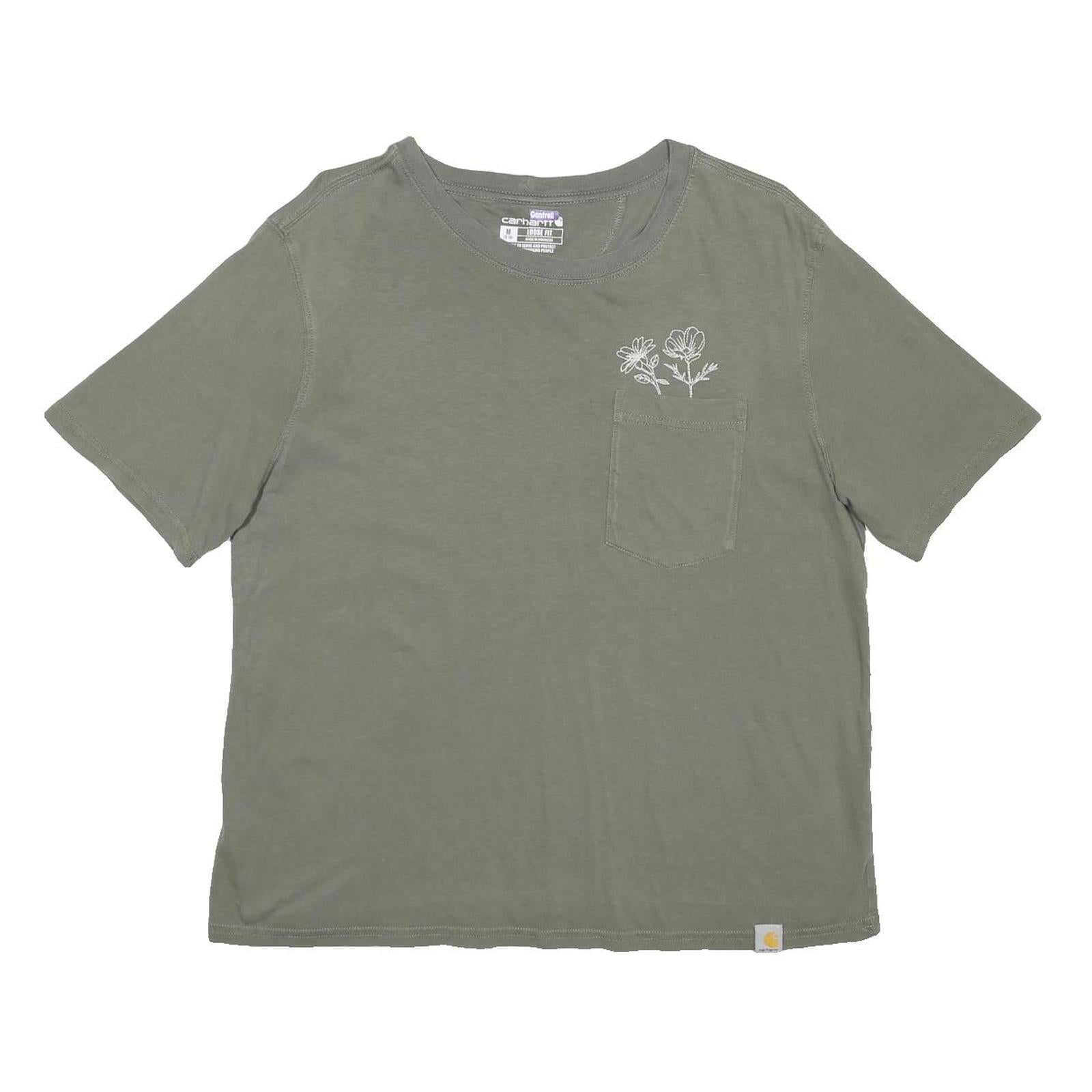 CARHARTT Womens Green Graphic T-Shirt M Short Sleeve Crew Neck Cotton Blend