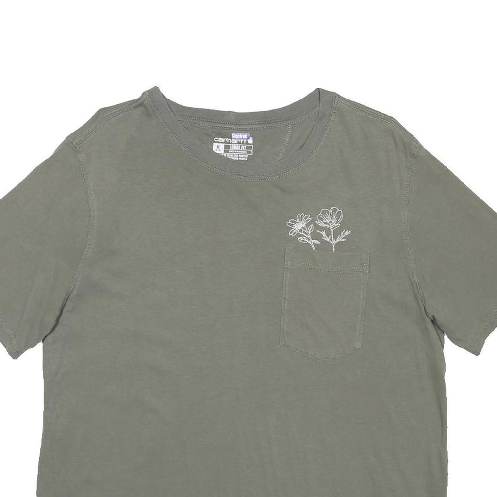 CARHARTT Womens Green Graphic T-Shirt M Short Sleeve Crew Neck Cotton Blend