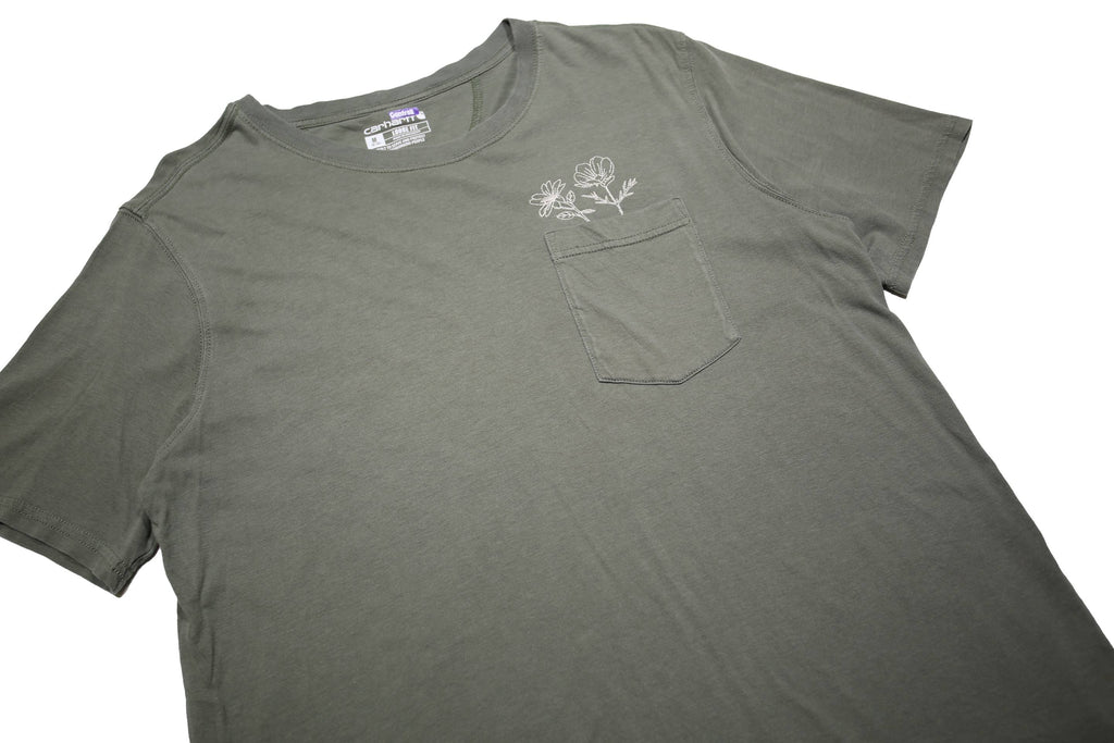 CARHARTT Womens Green Graphic T-Shirt M Short Sleeve Crew Neck Cotton Blend
