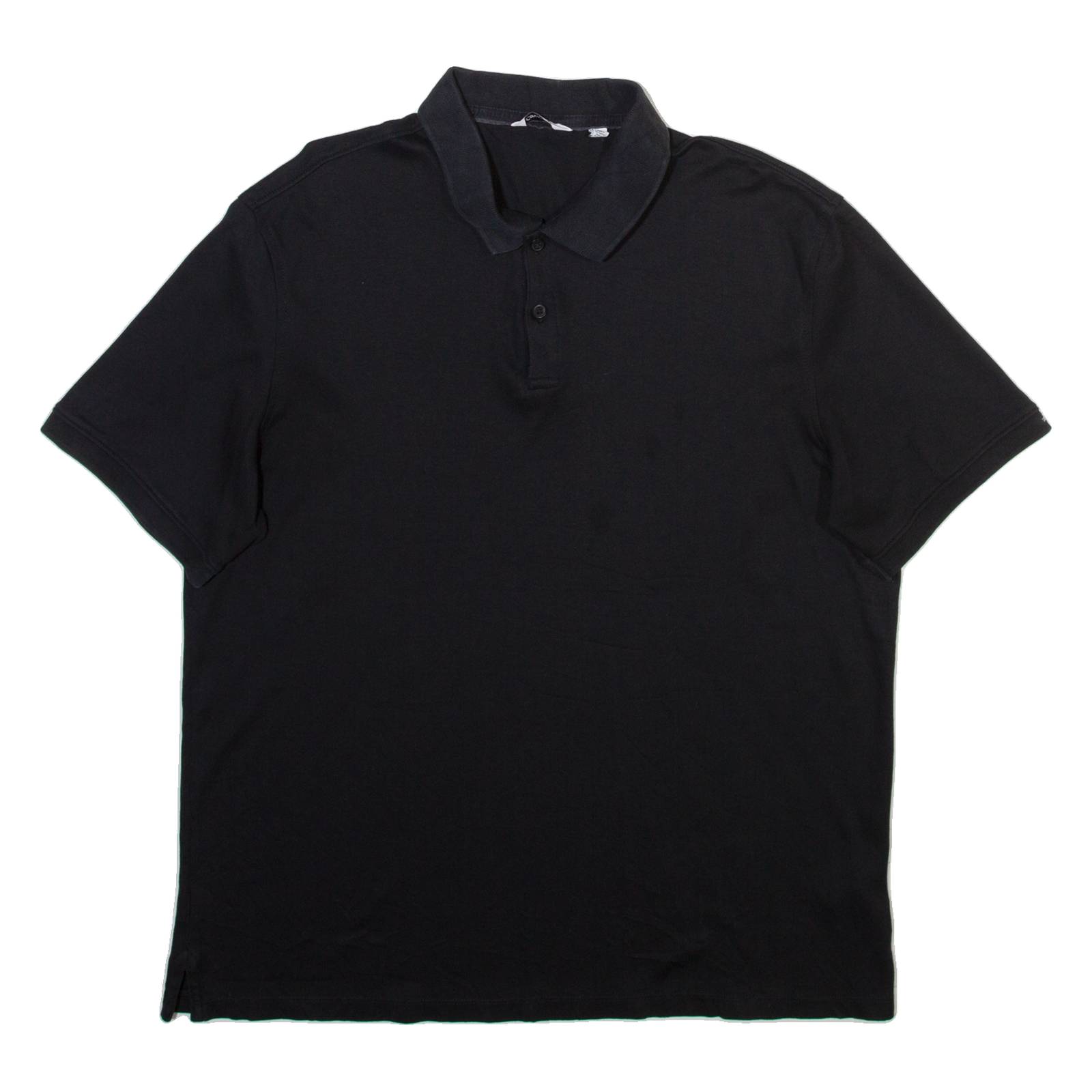 CALVIN KLEIN Mens Polo Shirt Black L