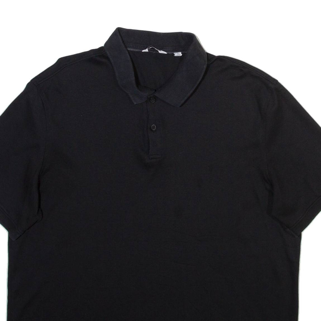 CALVIN KLEIN Mens Polo Shirt Black L