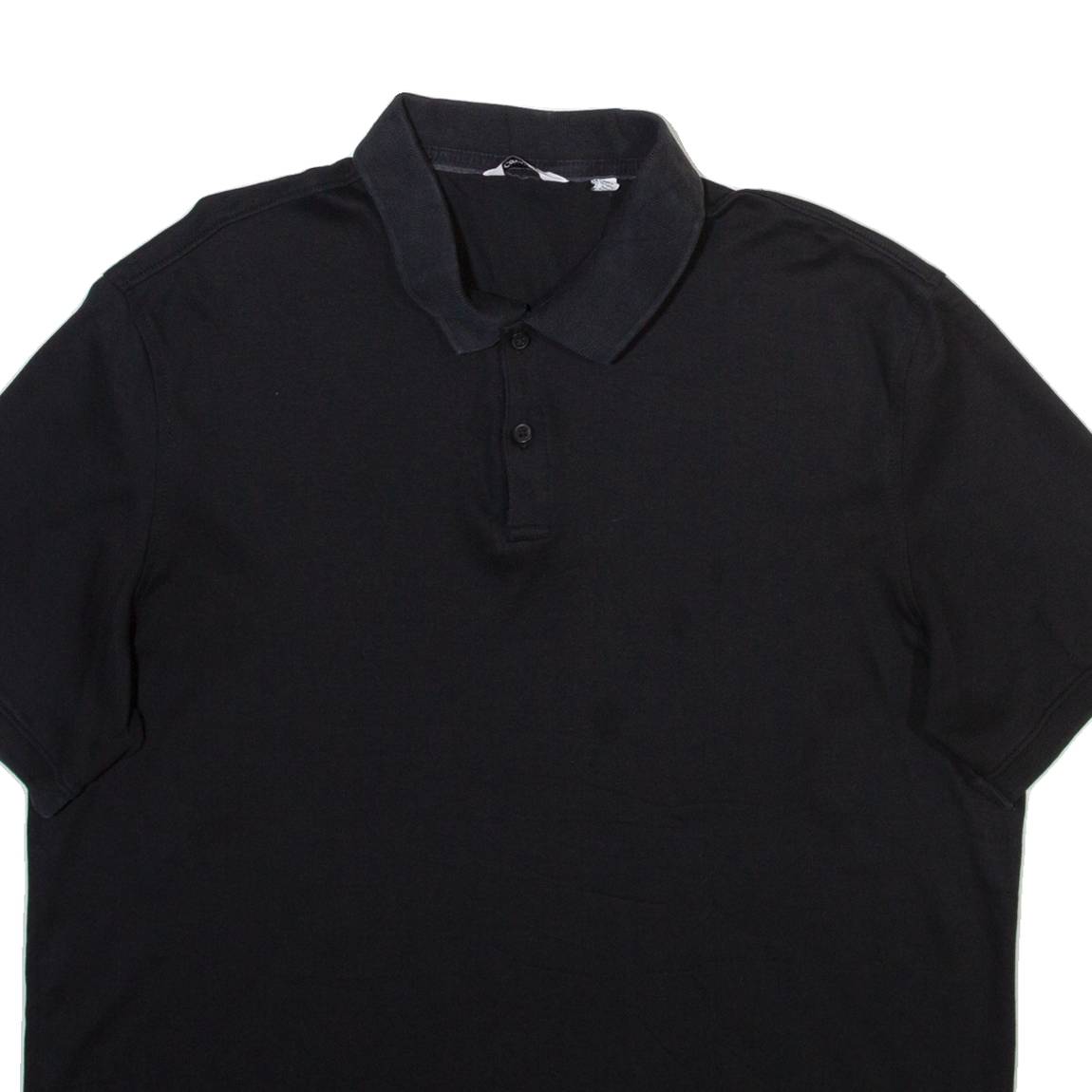 CALVIN KLEIN Mens Polo Shirt Black L