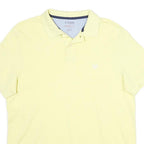 CHAPS Mens Yellow Short Sleeve Plain Polo Shirt L Cotton Casual Summer