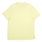 CHAPS Mens Yellow Short Sleeve Plain Polo Shirt L Cotton Casual Summer