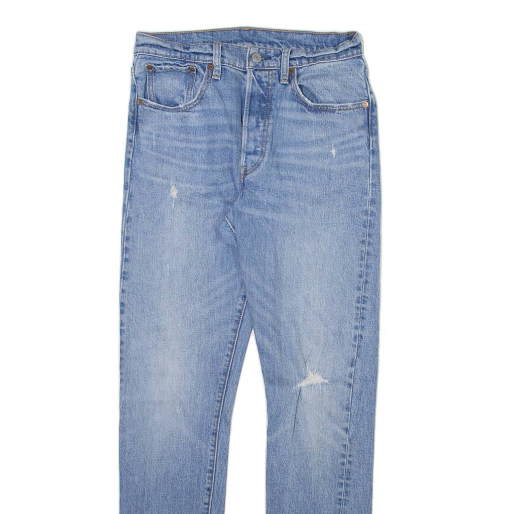 LEVI'S 501S Jeans Distressed Mens Blue Skinny Straight W27 L32