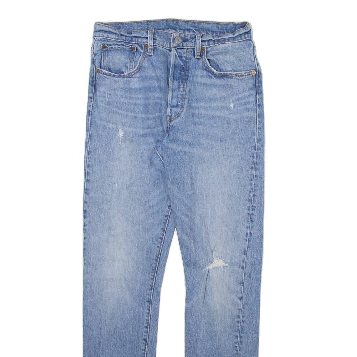 LEVI'S 501S Jeans Distressed Mens Blue Skinny Straight W27 L32
