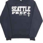 CHAMPION Mens Navy Blue Seattle Prep Pullover Hoodie S Casual Streetwear