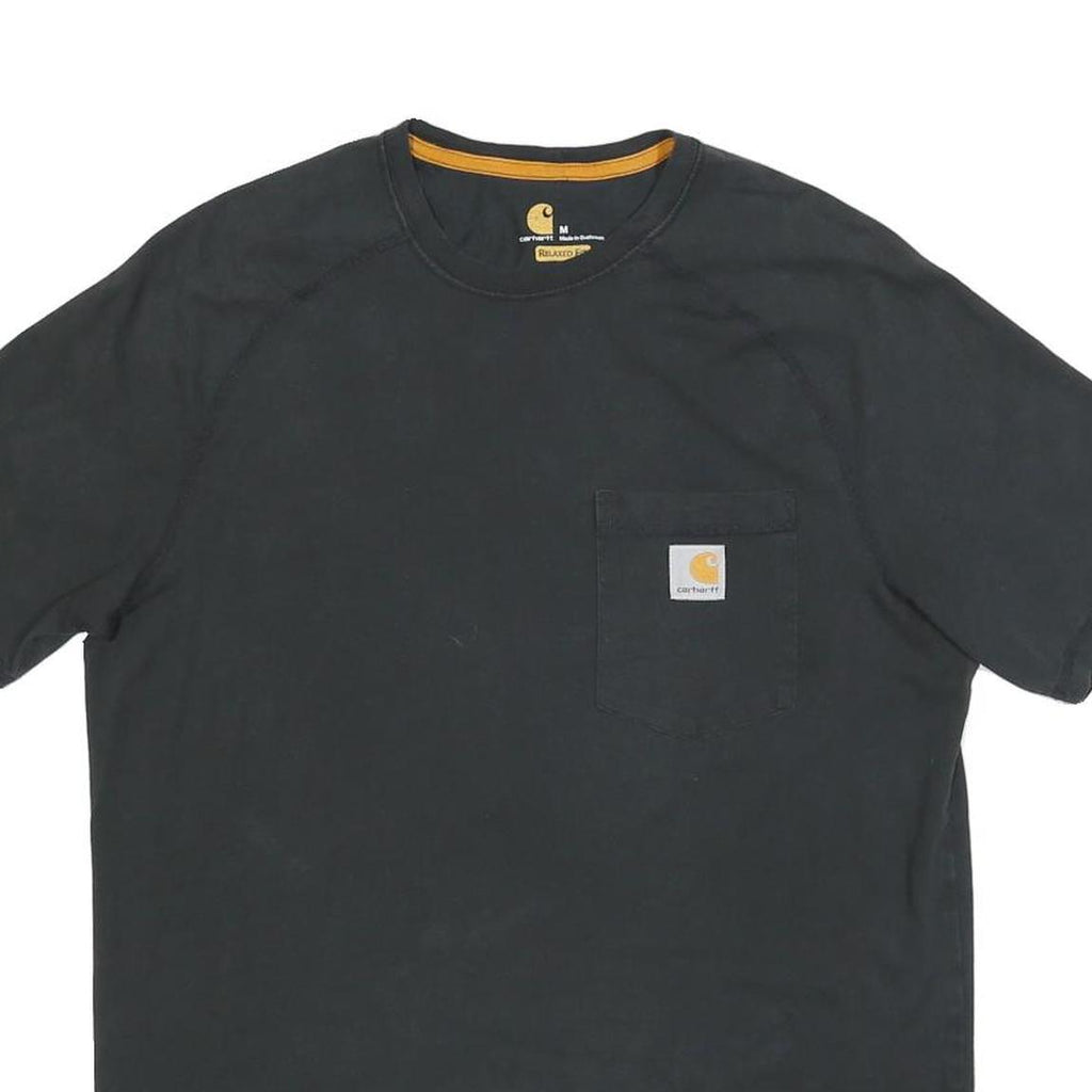 CARHARTT Mens Black Pocket T-Shirt M Short Sleeve Crew Neck Relaxed Fit
