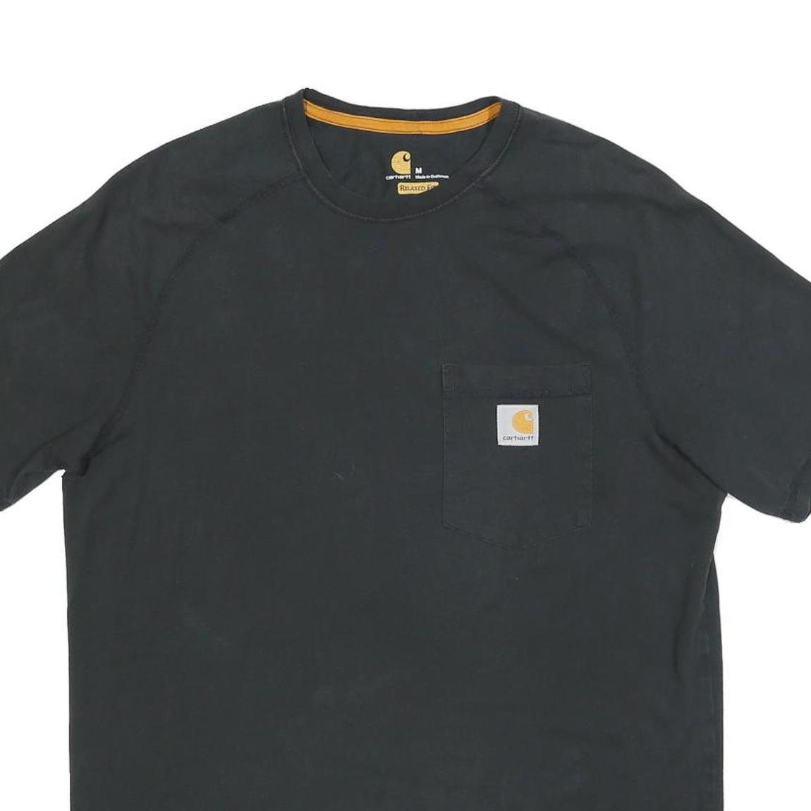 CARHARTT Mens Black Pocket T-Shirt M Short Sleeve Crew Neck Relaxed Fit