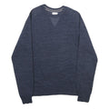 CHAMPION Mens Blue Crew Neck S Cotton Blend Pullover Sweatshirt Casual