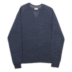 CHAMPION Mens Blue Crew Neck S Cotton Blend Pullover Sweatshirt Casual
