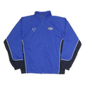 NIKE Mens Blue & Black Track Jacket L Polyester Blend Zip Sports Football SKS
