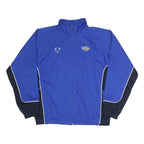 NIKE Mens Blue & Black Track Jacket L Polyester Blend Zip Sports Football SKS
