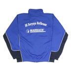 NIKE Mens Blue & Black Track Jacket L Polyester Blend Zip Sports Football SKS
