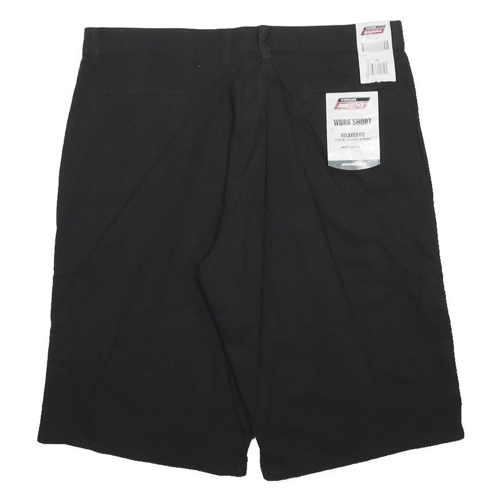 DICKIES Mens Shorts Black Work Short Relaxed Fit Size L W36 Cotton