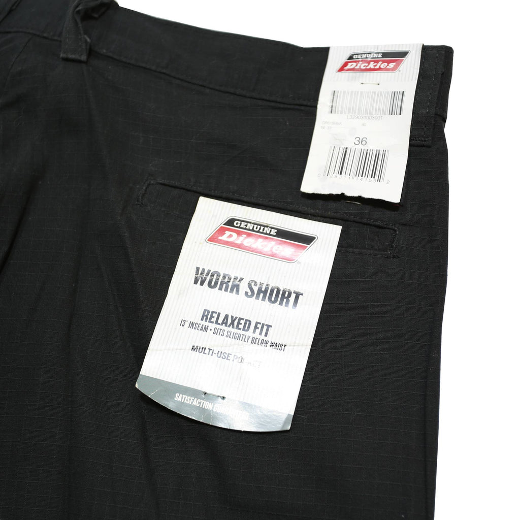 DICKIES Mens Shorts Black Work Short Relaxed Fit Size L W36 Cotton