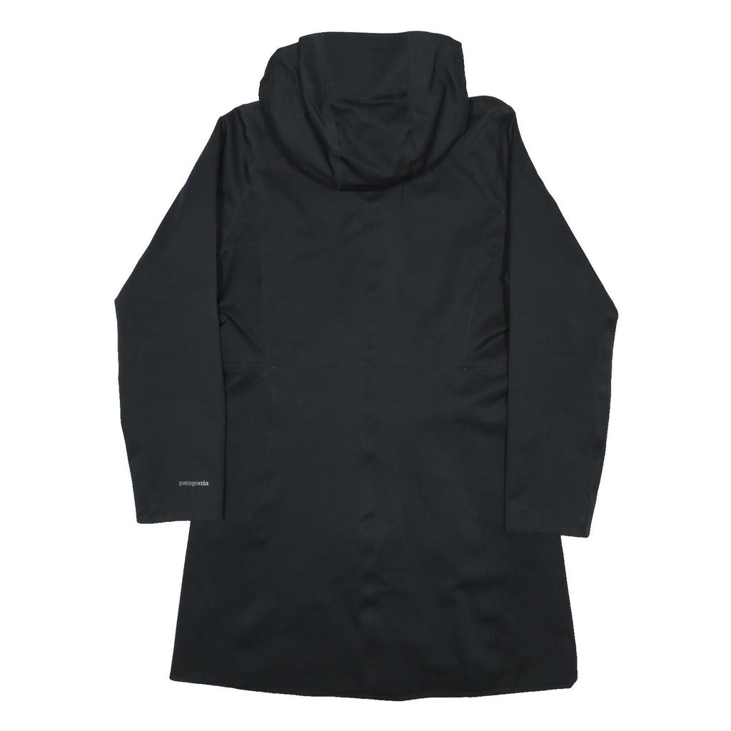 PATAGONIA Womens Black Outdoor Jacket M Polyester Zip Hooded Plain