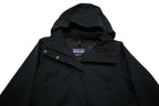 PATAGONIA Womens Black Outdoor Jacket M Polyester Zip Hooded Plain