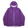 COLUMBIA Womens Purple & Lilac Outdoor Jacket L Nylon Plain Hooded Zip Fasten