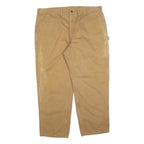 CARHARTT Mens Jeans Beige Relaxed Straight Denim W44 L30 Workwear Zip Closure