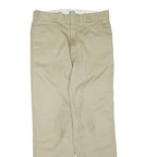 DICKIES Mens Beige Regular Fit Straight Polyester Blend Trousers W36 L34