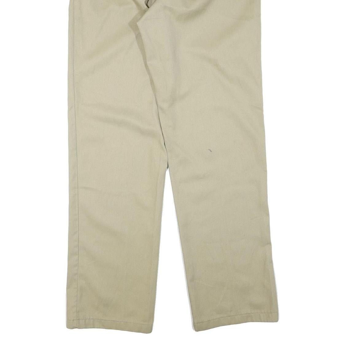 DICKIES Mens Beige Regular Fit Straight Polyester Blend Trousers W36 L34