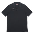 KAPPA Mens Black Polo Shirt 2XL Short Sleeve Cotton Logo Embroidered