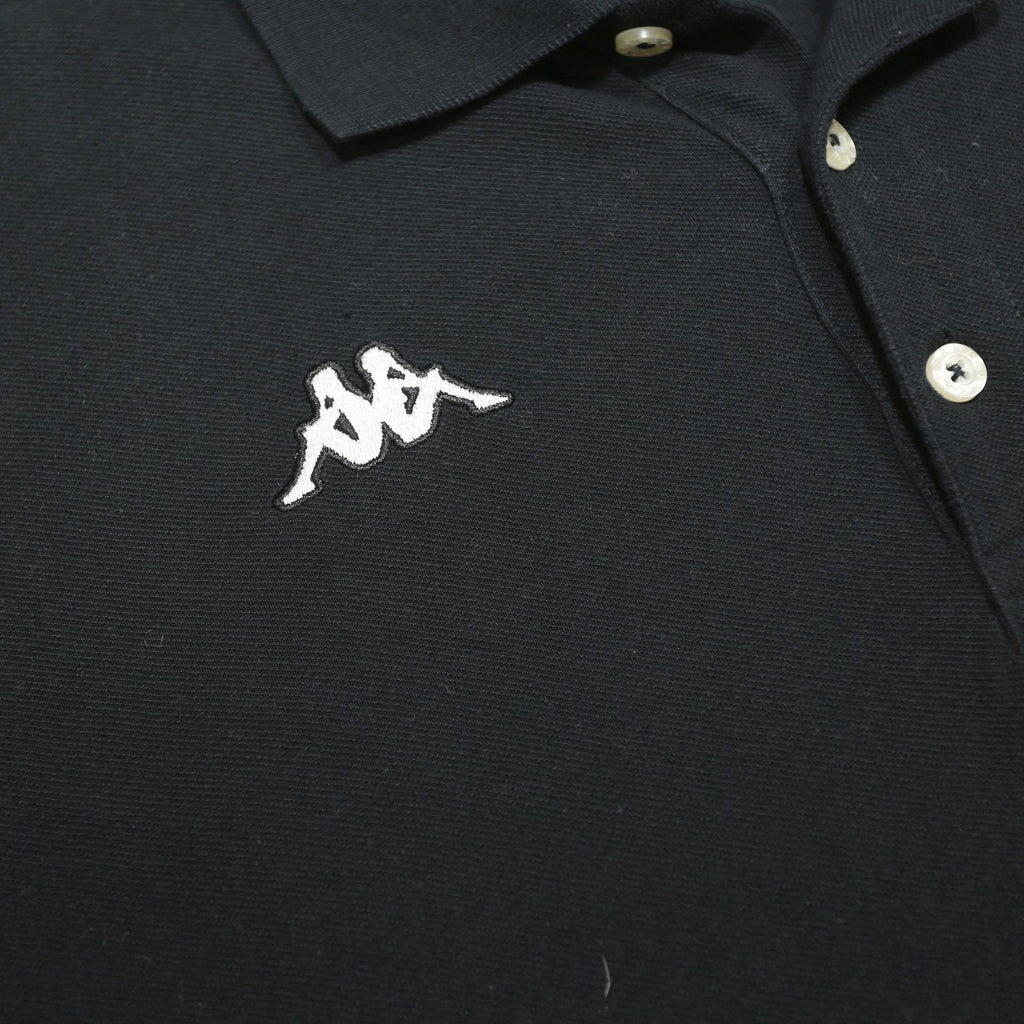 KAPPA Mens Black Polo Shirt 2XL Short Sleeve Cotton Logo Embroidered