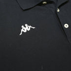 KAPPA Mens Black Polo Shirt 2XL Short Sleeve Cotton Logo Embroidered