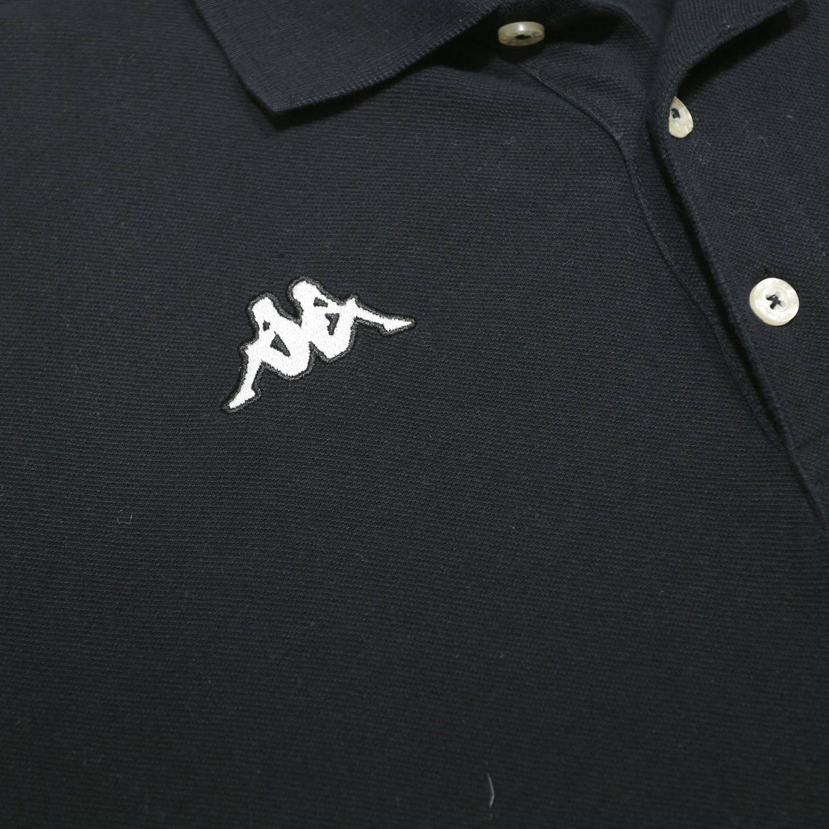 KAPPA Mens Black Polo Shirt 2XL Short Sleeve Cotton Logo Embroidered