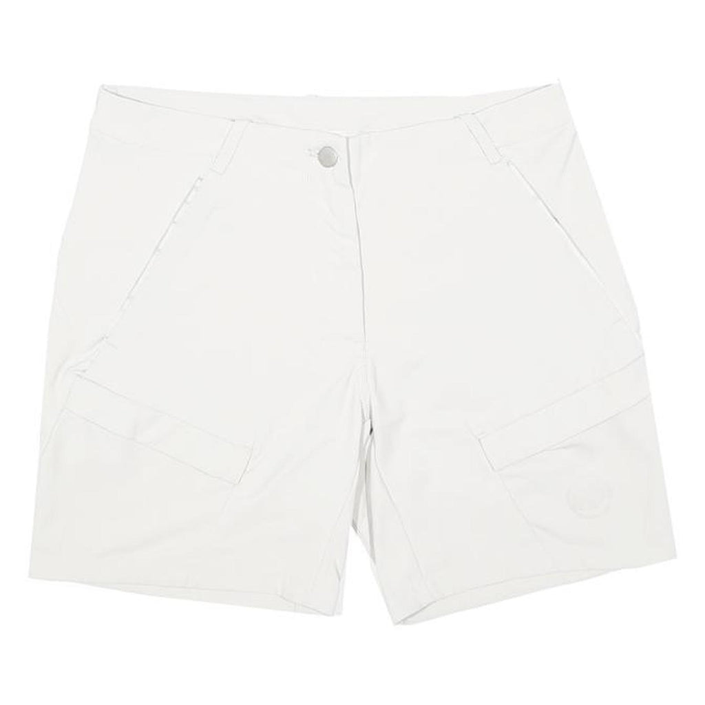 MAMMUT Womens Shorts White Casual Plain UK 12 W30 Polyamide Blend Outdoor
