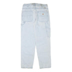 DICKIES Womens Regular Fit Light Blue Denim Jeans W32 L30 Workwear Zip Closure
