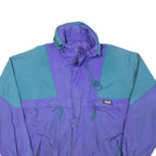 RUGGED TERRAIN Mens Purple & Teal Outdoor Jacket L Polyester Blend Zip