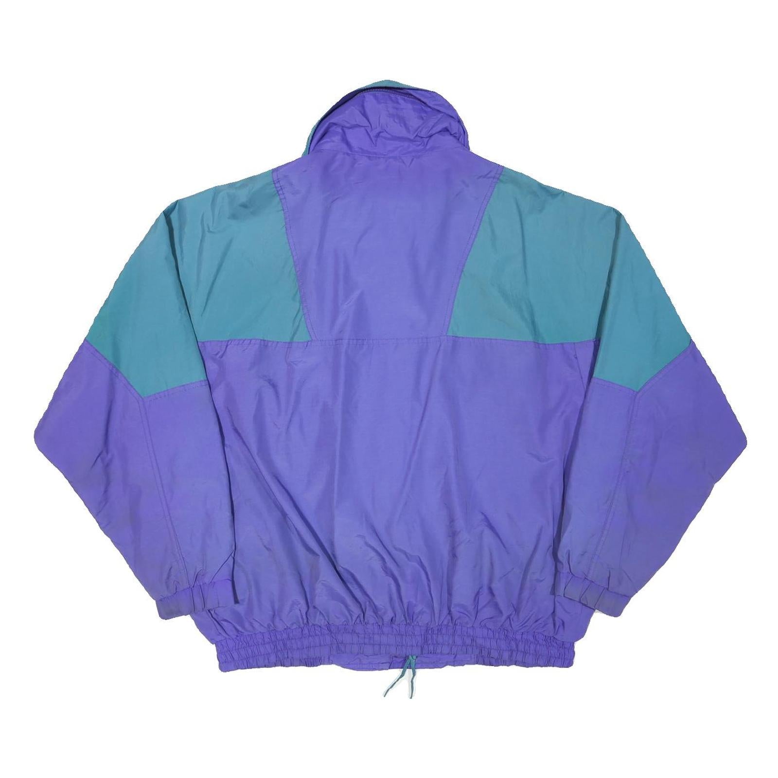 RUGGED TERRAIN Mens Purple & Teal Outdoor Jacket L Polyester Blend Zip