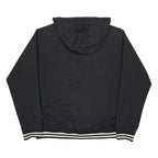 CARHARTT Mens Black Hooded Button Cotton Blend Jacket XL Plain Classic Workwear