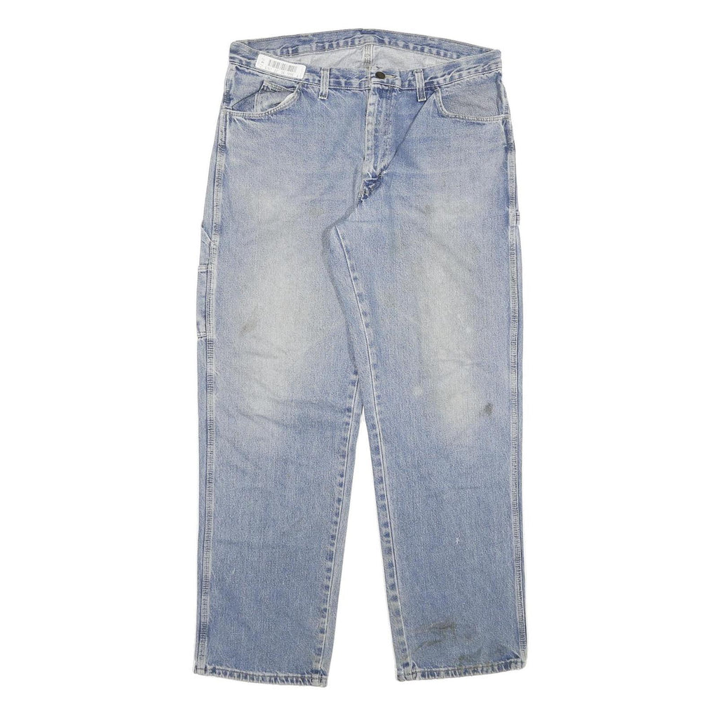 DICKIES Mens Light Blue Regular Fit Straight Denim Jeans W34 L31 Workwear