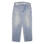 DICKIES Mens Light Blue Regular Fit Straight Denim Jeans W34 L31 Workwear