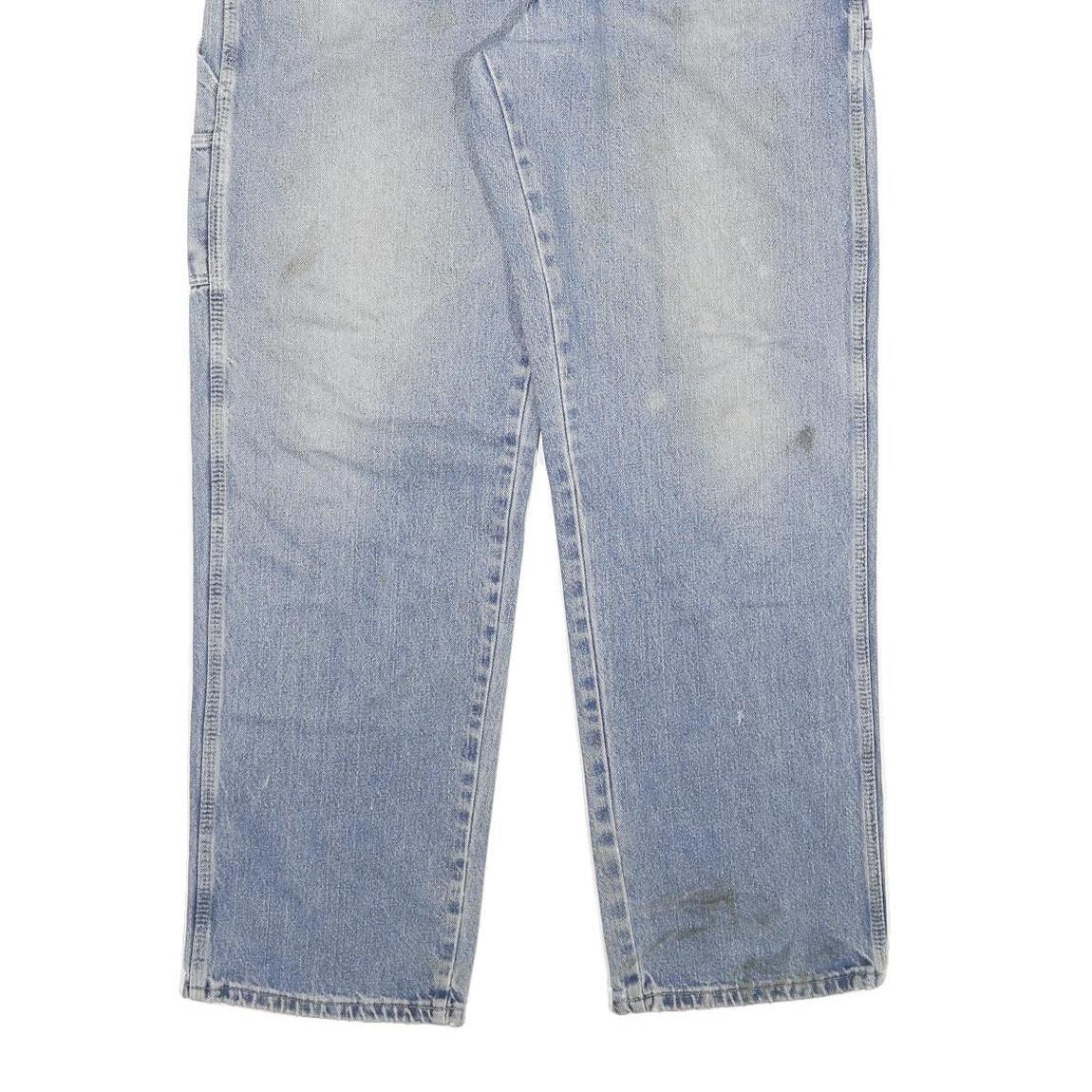 DICKIES Mens Light Blue Regular Fit Straight Denim Jeans W34 L31 Workwear