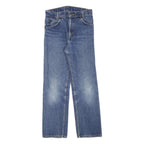 Womens Blue Regular Fit Straight Leg Denim Jeans W26 L26 Cotton Blend Zip
