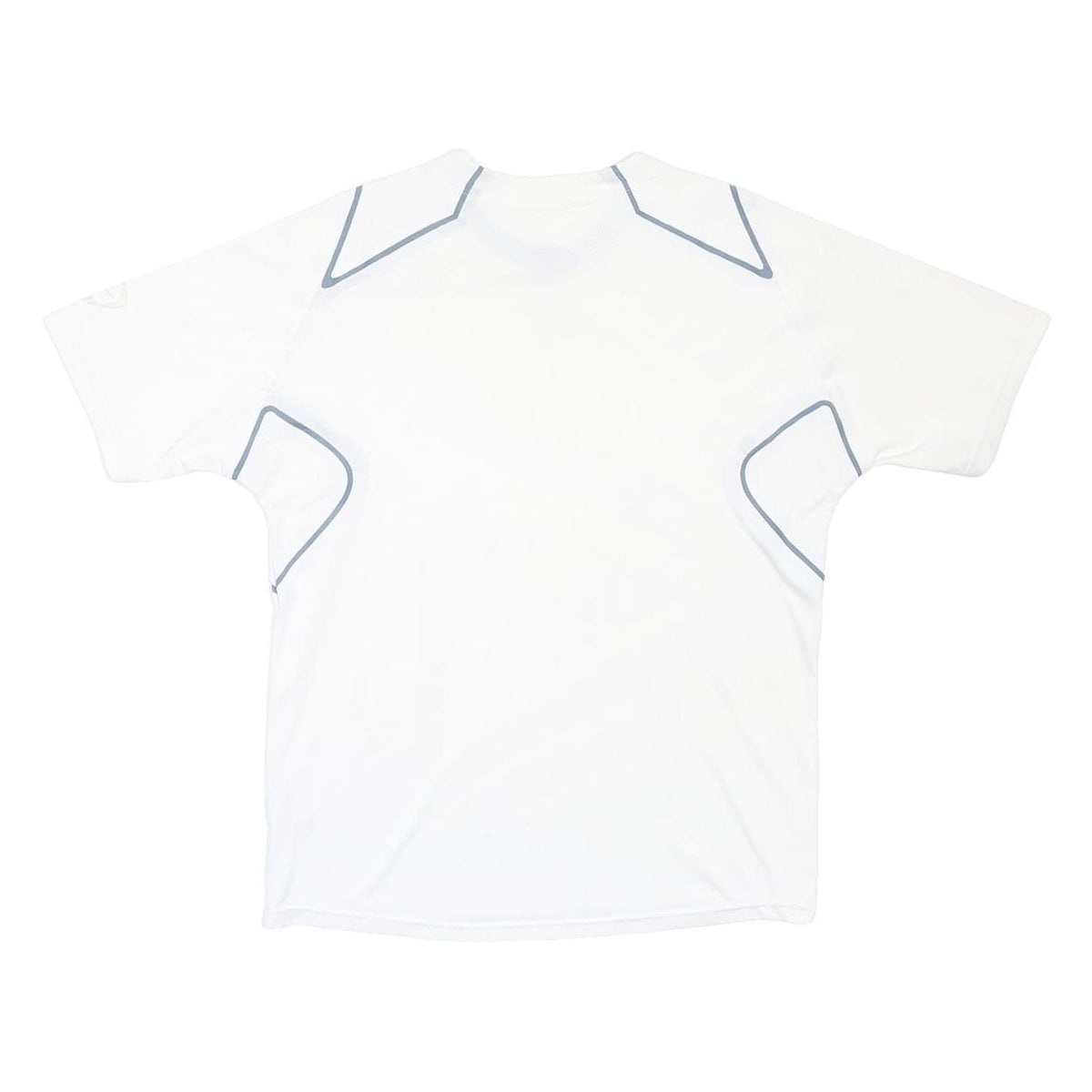 NIKE Mens White Modern L Short Sleeve V-Neck Sports Training Performance T-Shirt