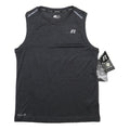 RUSSELL ATHLETIC Womens Black Sleeveless Graphic L Cotton Blend Gym Vest