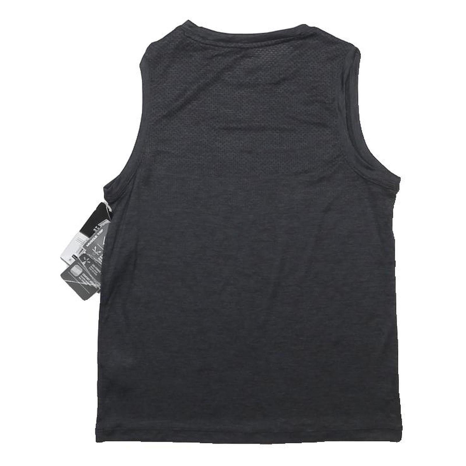 RUSSELL ATHLETIC Womens Black Sleeveless Graphic L Cotton Blend Gym Vest