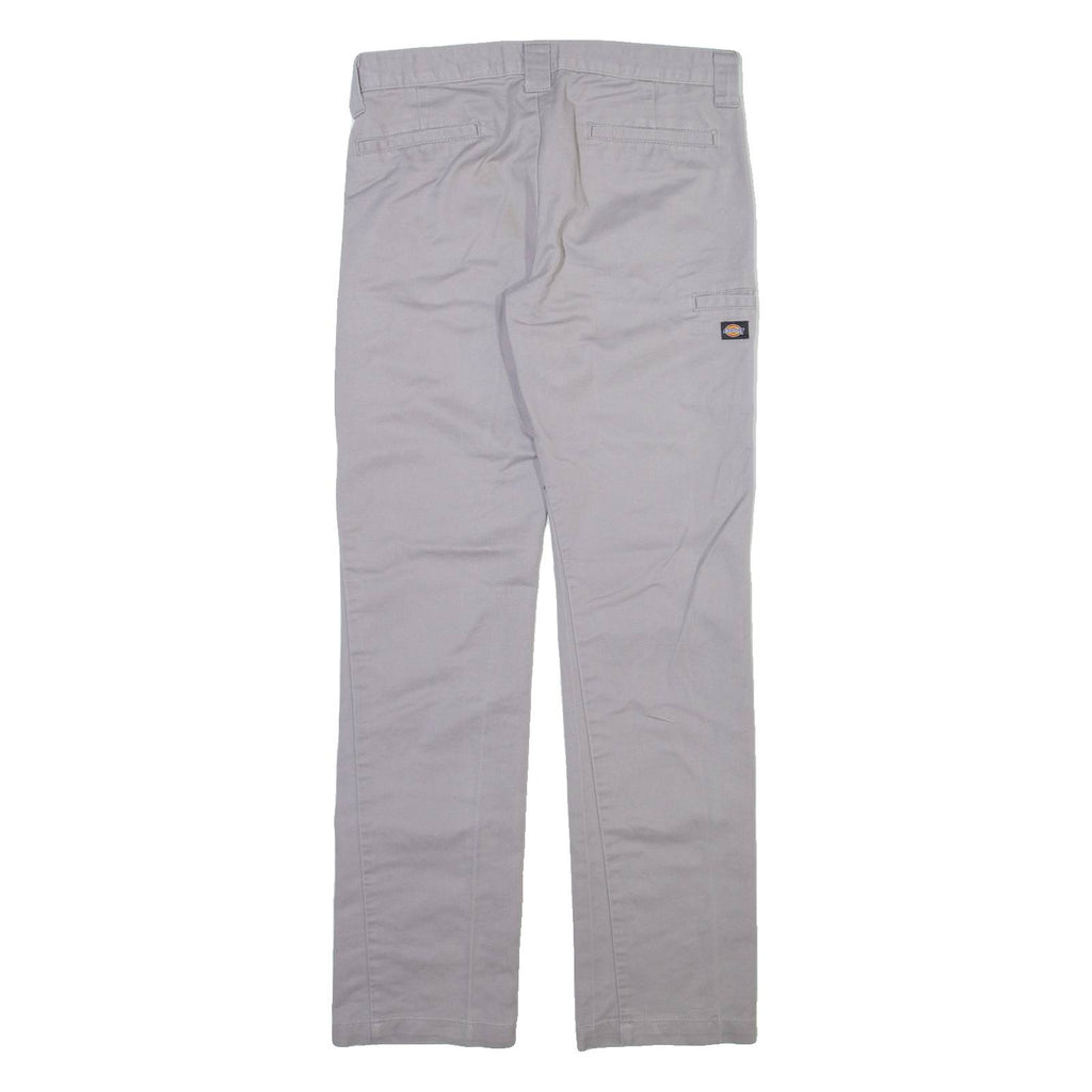 DICKIES Womens Trousers Grey Slim Straight W30 L30